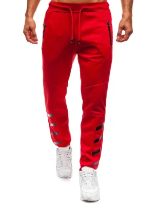 Men's Stripes Drawstring Long Casual Elstic Jogger Pants