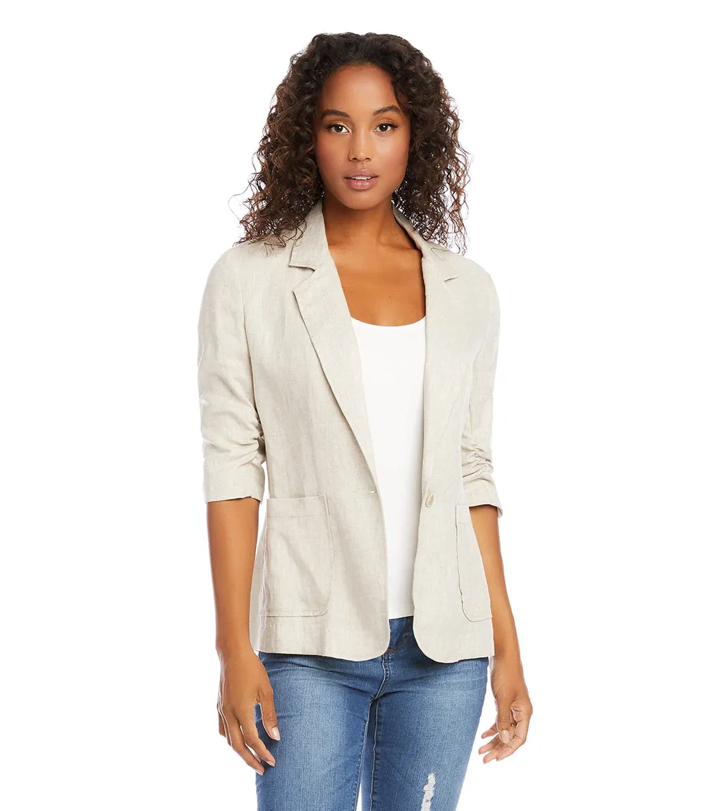 Ruched Sleeve Jacket