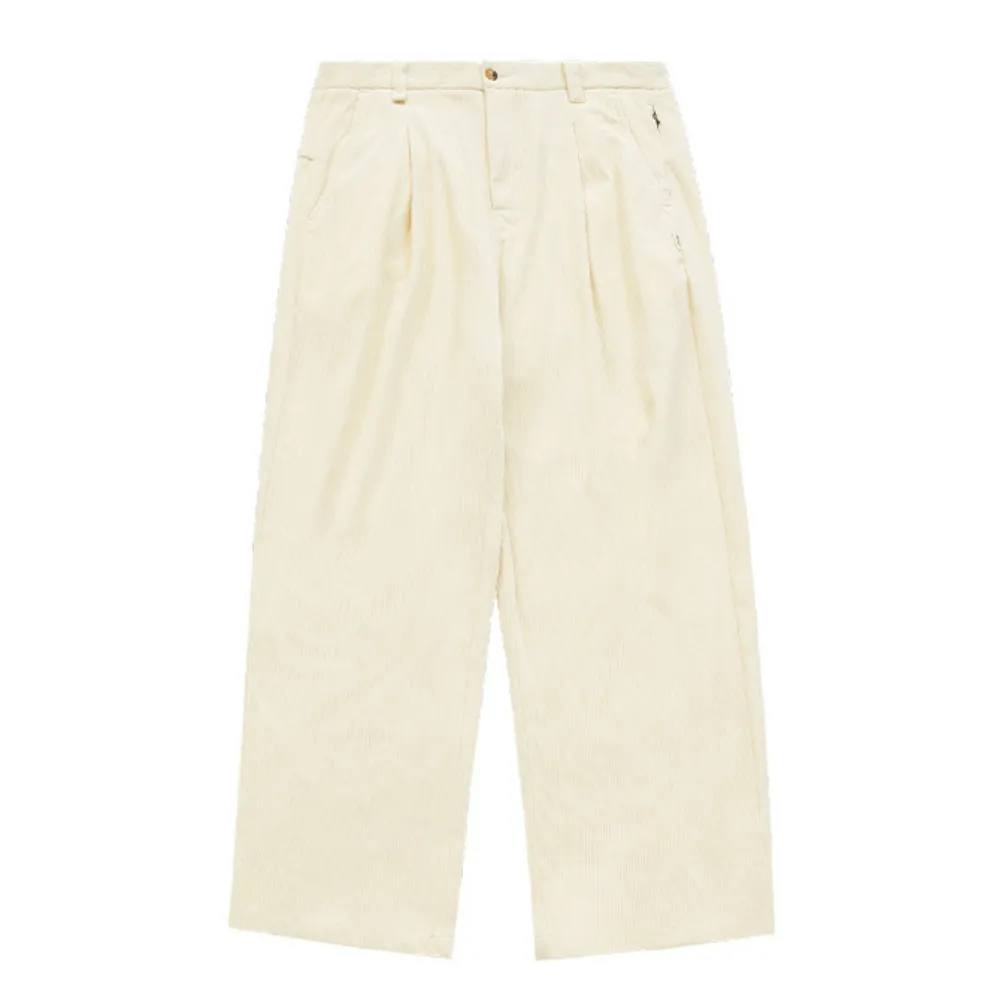 Solid Color Straight Corduroy Sweatpants