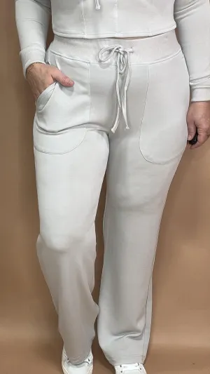 Take a Dive Wide Leg Pant in Grey