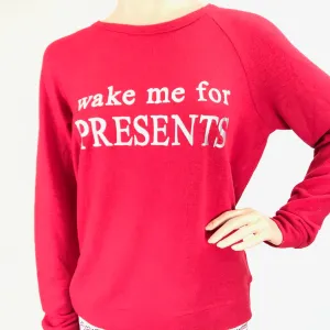 Women's PJ Salvage | Wake Me For Presents Top | Red